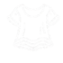 DALL E 2024 10 02 15.26.19 A minimalistic white line drawing of a beach shirt for women with a transparent background. The design should resemble a simple icon or symbol featu removebg preview