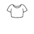 DALL E 2024 10 02 15.30.15 A minimalistic white line drawing of a short shirt for women with a transparent background. The design should resemble a simple icon or symbol featu removebg preview