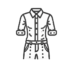 DALL E 2024 10 02 15.40.11 A minimalistic white line drawing of a womens shirt and pants suitable for a classic party with a transparent background. The design should resembl removebg preview