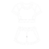 DALL E 2024 10 02 15.54.28 A minimalistic white line drawing of a womens shirt and pants in a sporty style with a transparent background. The design should resemble a simple i removebg preview