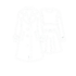 DALL E 2024 10 02 16.09.05 A minimalistic white line drawing of a womens coat and crop coat with a transparent background. The design should resemble a simple icon or symbol removebg preview